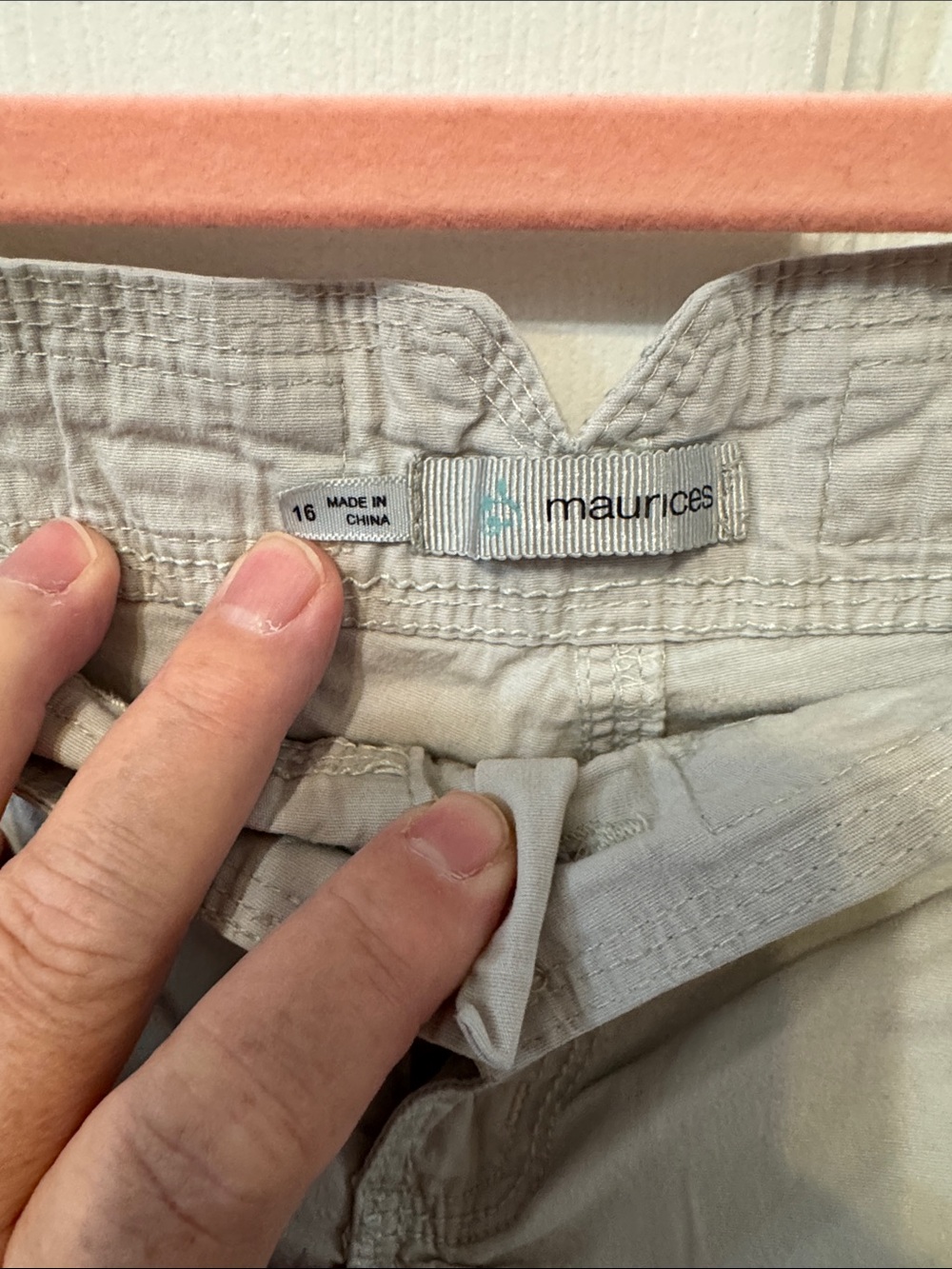 Maurices Light Khaki Casual Shorts - Picture 2 of 3
